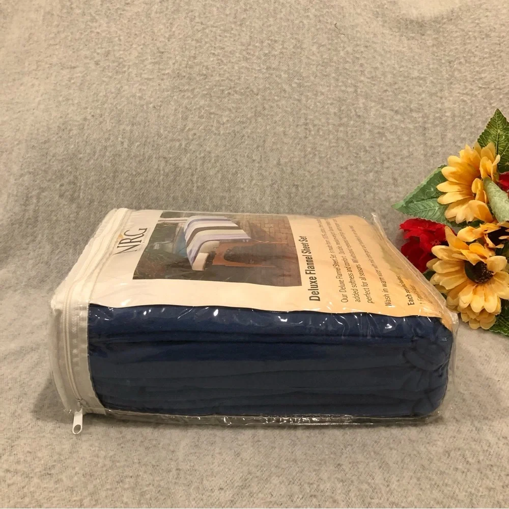 NWT - Royal Blue Massage Table NRG Deluxe Flannel Sheet Set